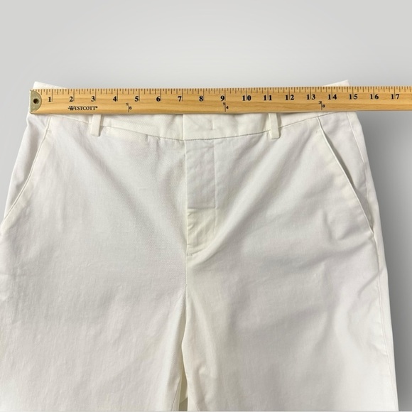 VINCE Mid-Rise Italian Stretch-Cotton Chino Pant Sz 4 White - Picture 8 of 15